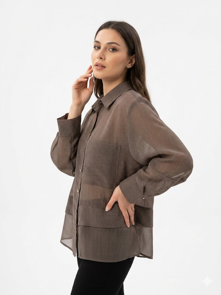 DOSSO DOSSİ Çizgili Gömlek 3896