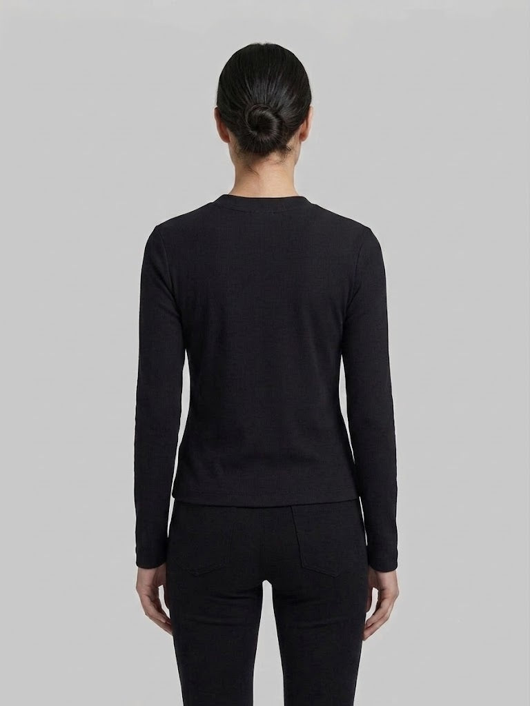 DOSSO DOSSİ PHARDİ Bisiklet Yaka Metal Logolu Basic T-Shirt 3023