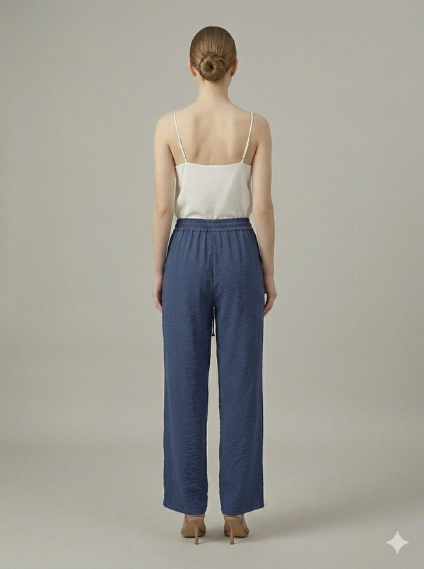 EKOL Beli Lastikli Bol Paça Pantolon 1604