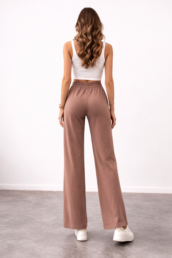 EKOL Beli Lastikli Bol Paça Pantolon 1604