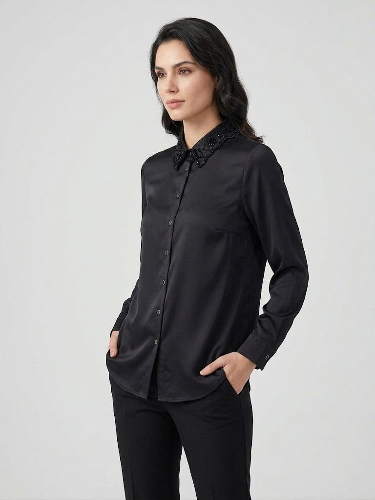 EKOL Dantel Detaylı Bluz 1523