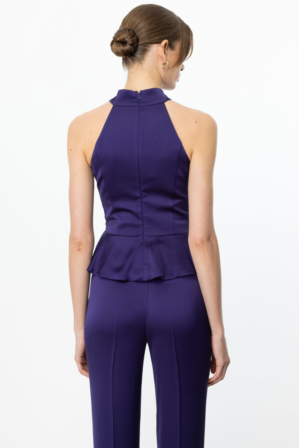 EKOL Halter Yaka Saten Bluz 3334