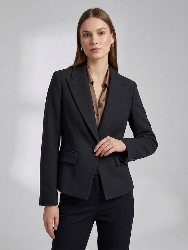 EKOL Sivri Yaka Tek Düğmeli Slim Fit Klasik Blazer Ceket   4041
