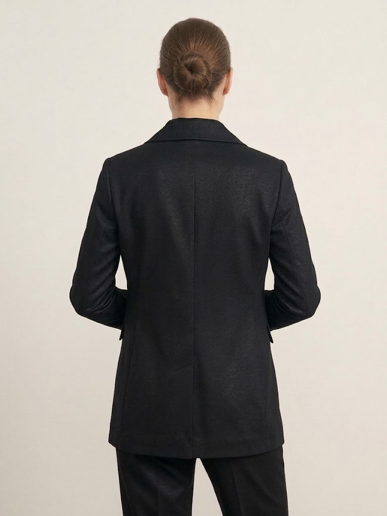 EKOL Gold Düğme Detaylı Cepli Blazer Ceket 4149