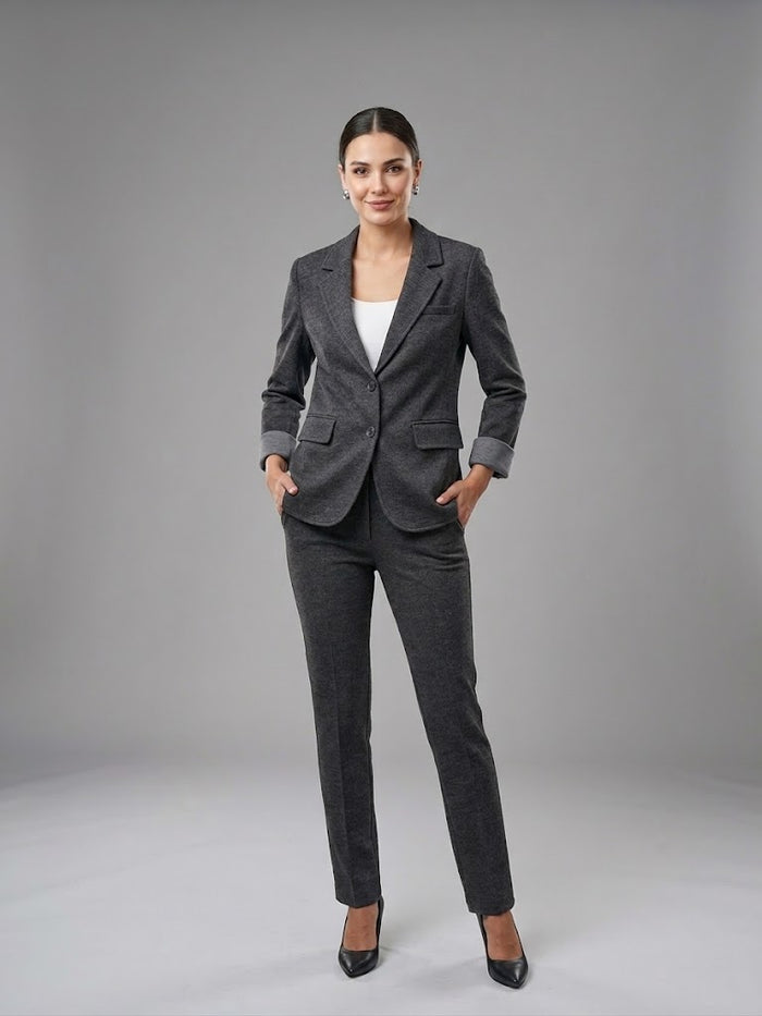 EKOL Melanj Duble Kol Blazer Ceket 4205
