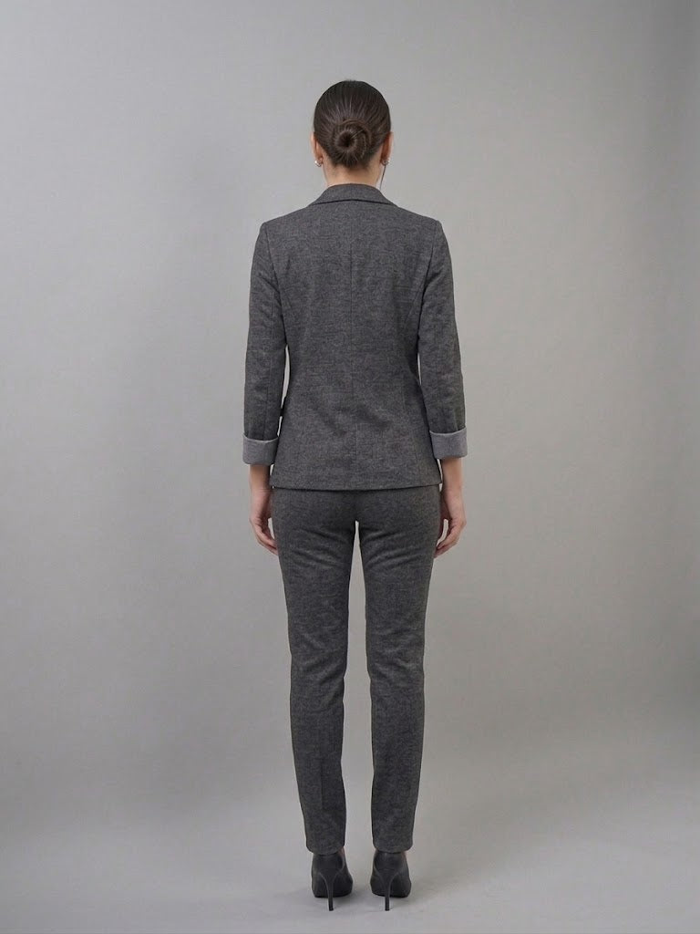 EKOL Melanj Duble Kol Blazer Ceket 4205