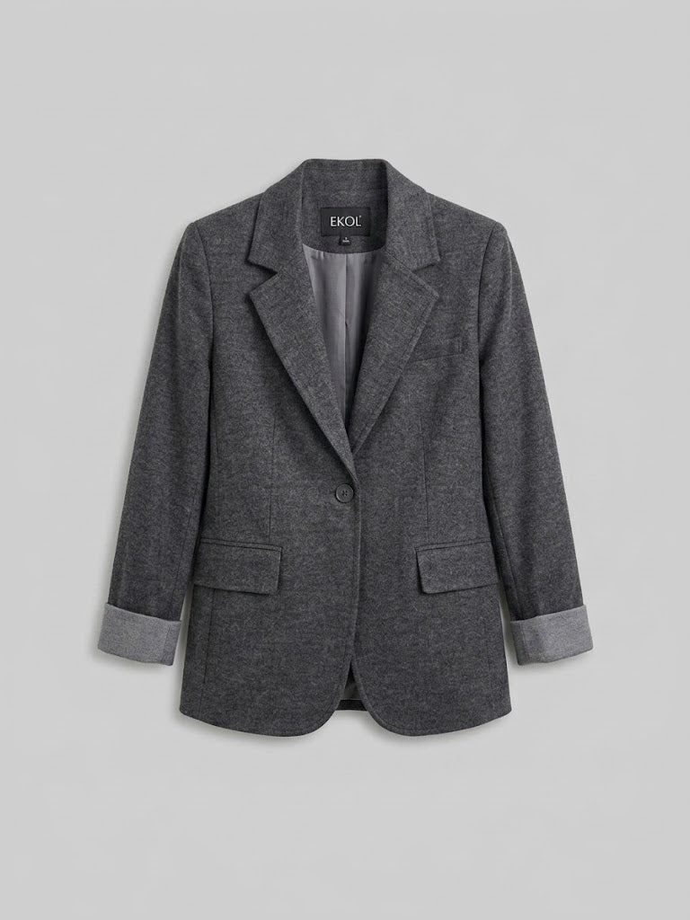 EKOL Melanj Duble Kol Blazer Ceket 4205