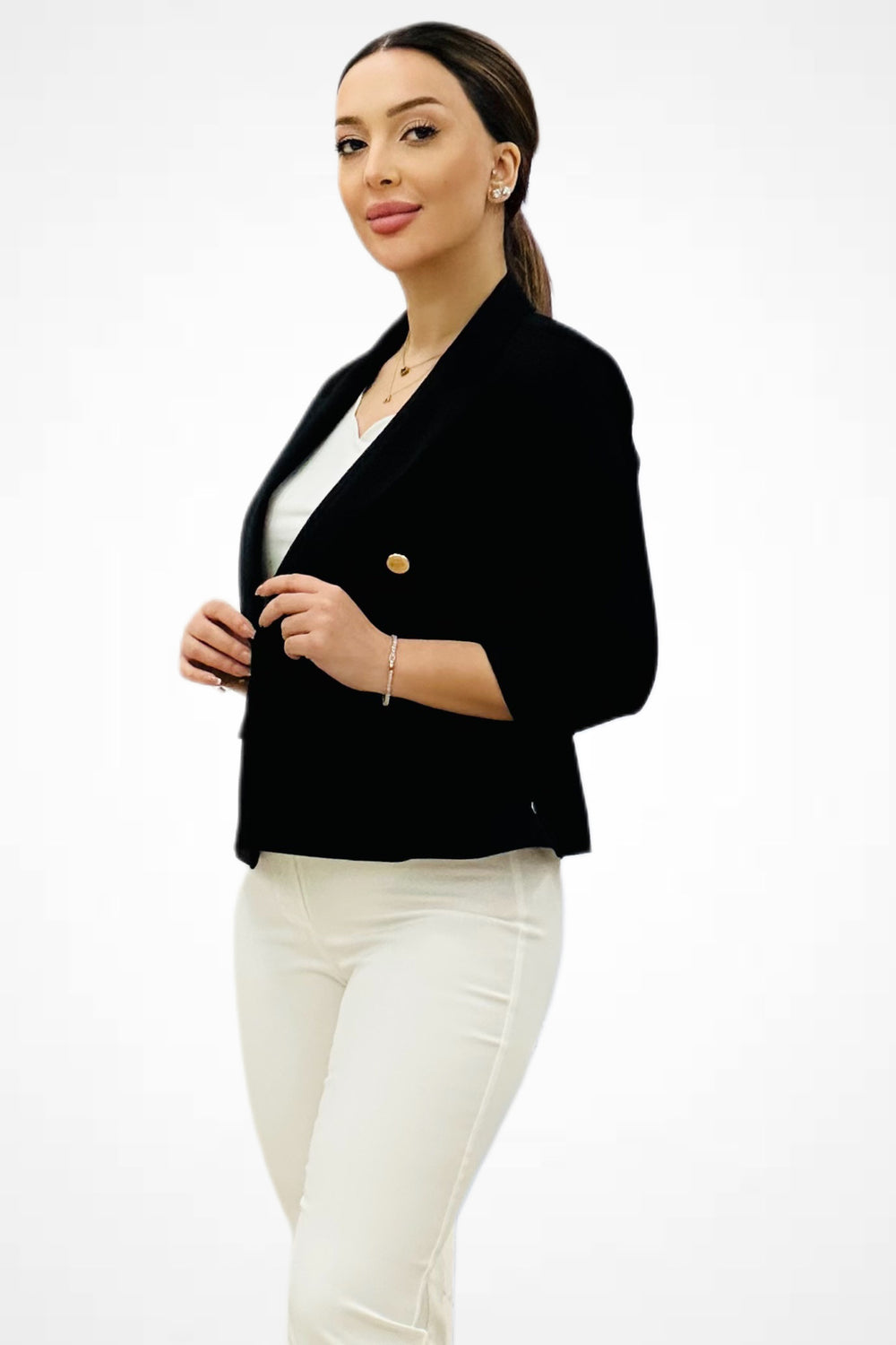 EKOL Kruvaze Yaka Duble Kol Ceket 4240