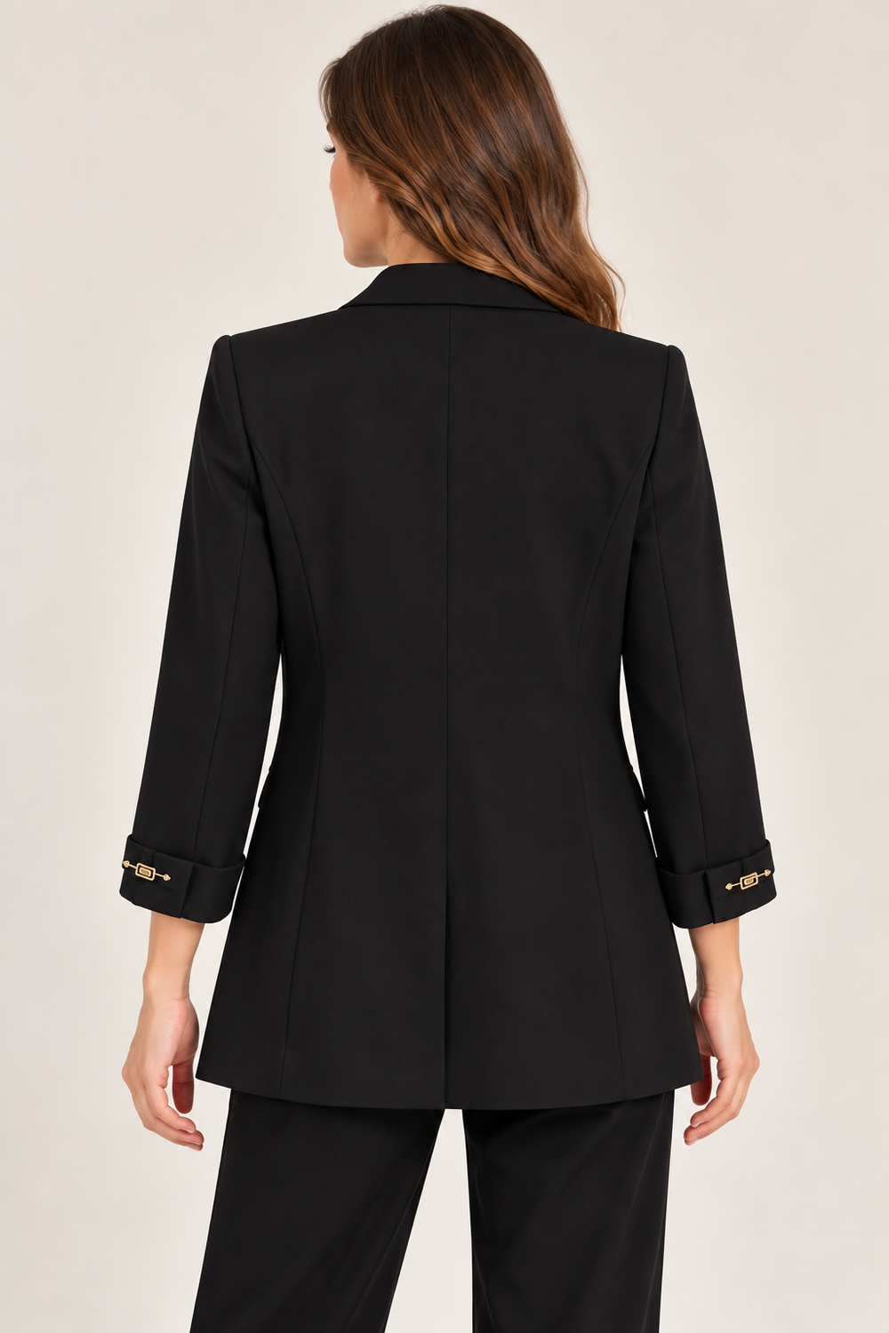 EKOL Kadın Gold Düğme Detaylı Blazer Ceket 4535