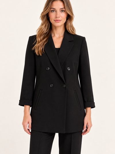 EKOL Kadın Kruvaze Blazer Ceket 4585