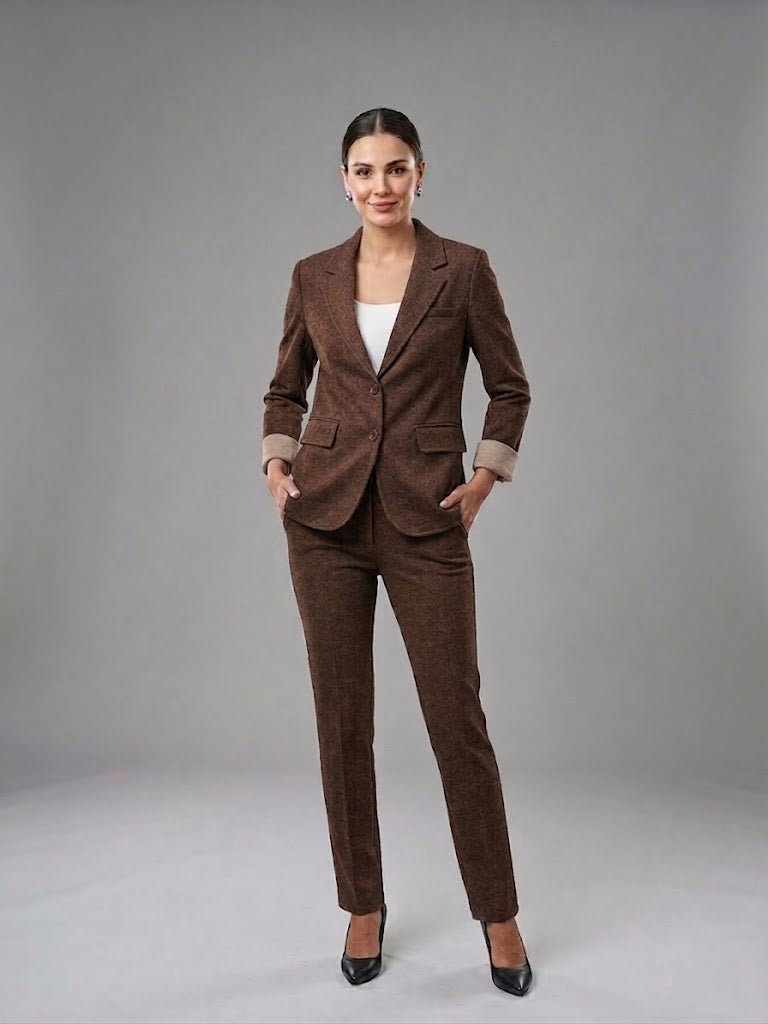 EKOL Melanj Duble Kol Blazer Ceket 4205