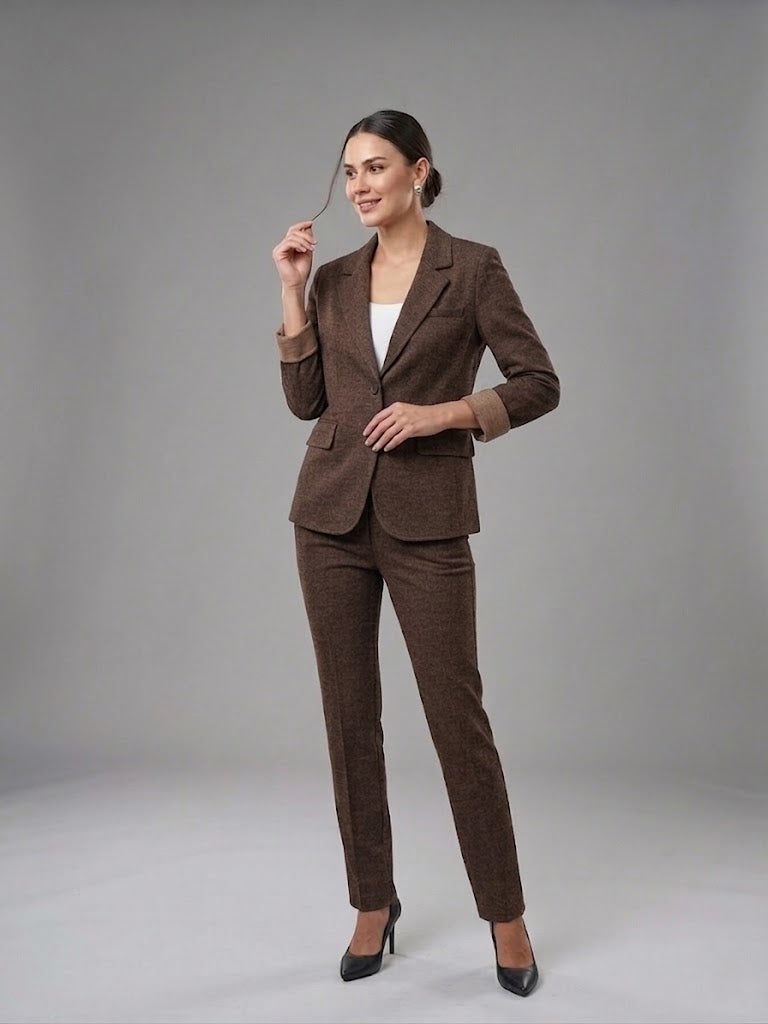 EKOL Melanj Duble Kol Blazer Ceket 4205