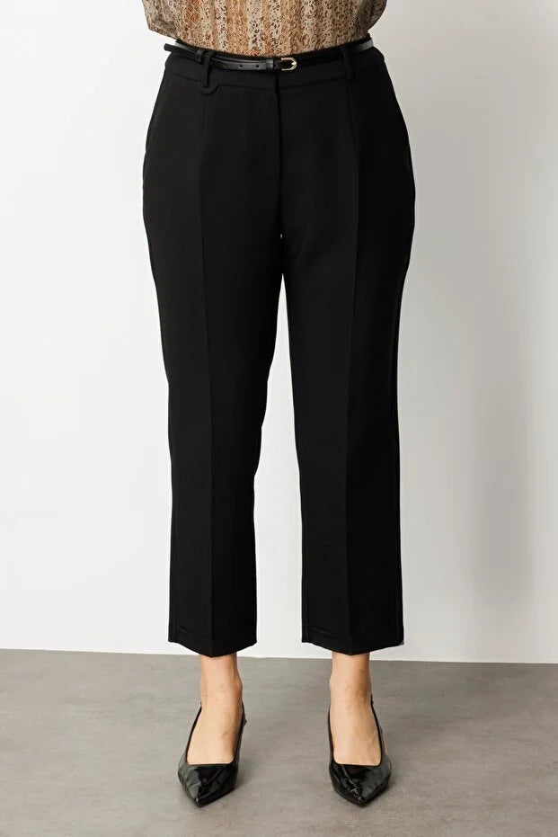 EKOL Beli Kemerli Bol Paça Pantolon 1005