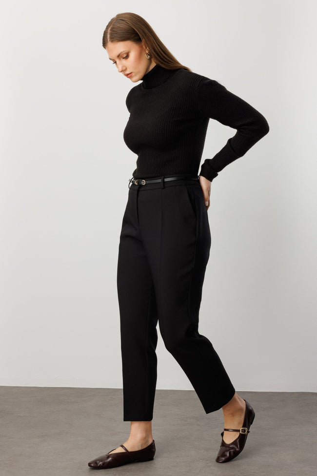 EKOL Beli Kemerli Dar Paça Pantolon 1015-26k