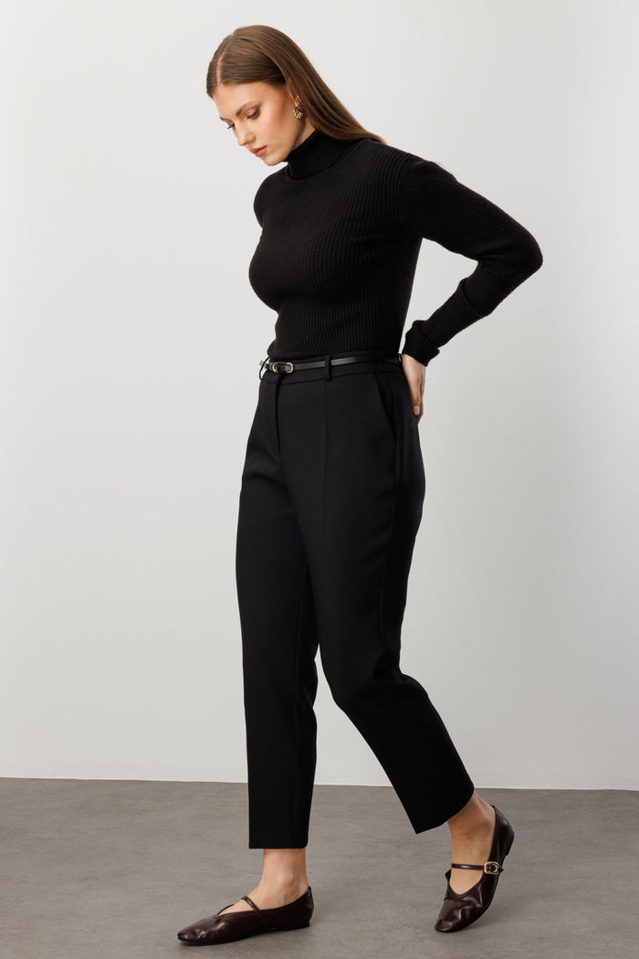 EKOL Beli Kemerli Dar Paça Pantolon 1015-26k