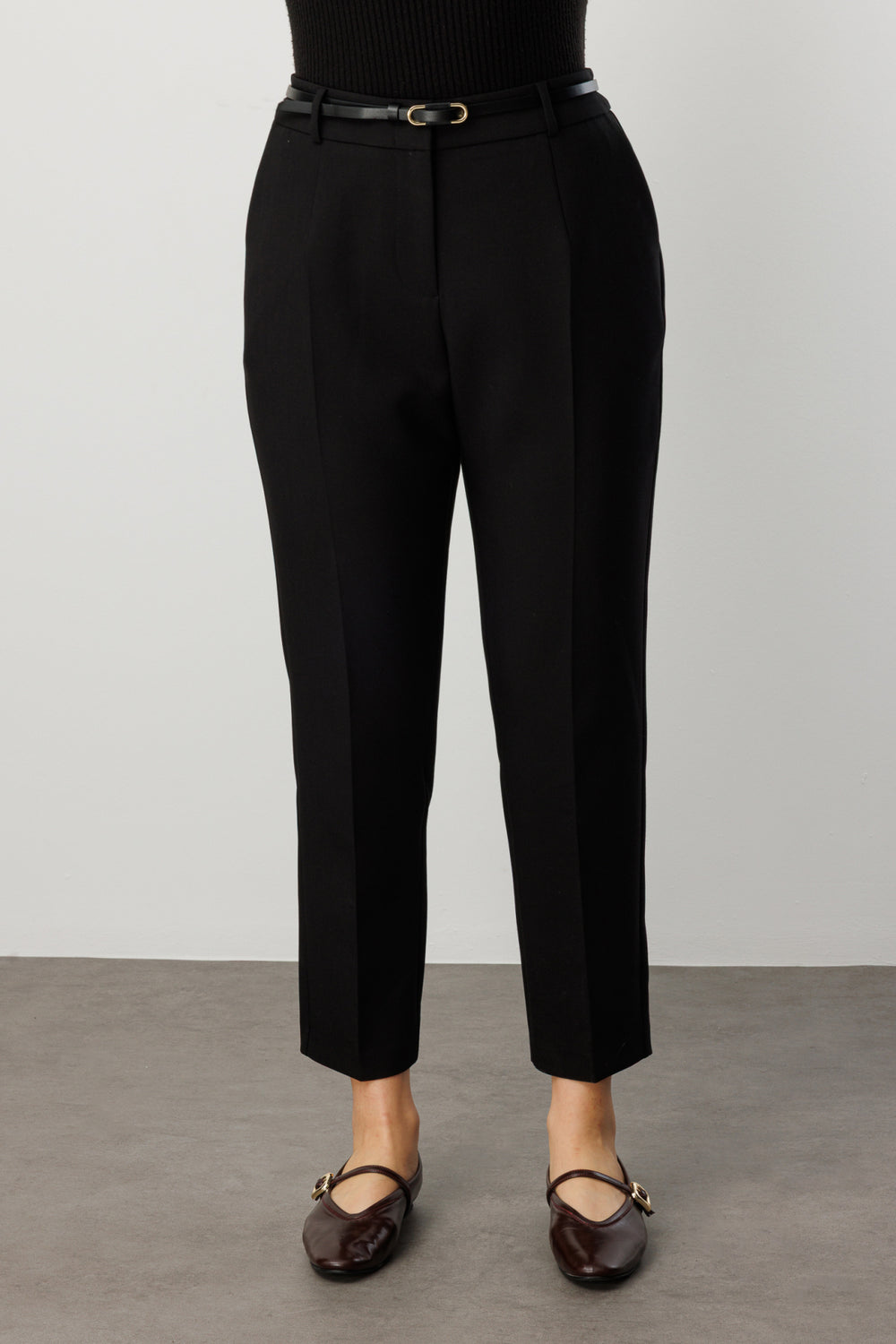 EKOL Beli Kemerli Dar Paça Pantolon 1015-26k