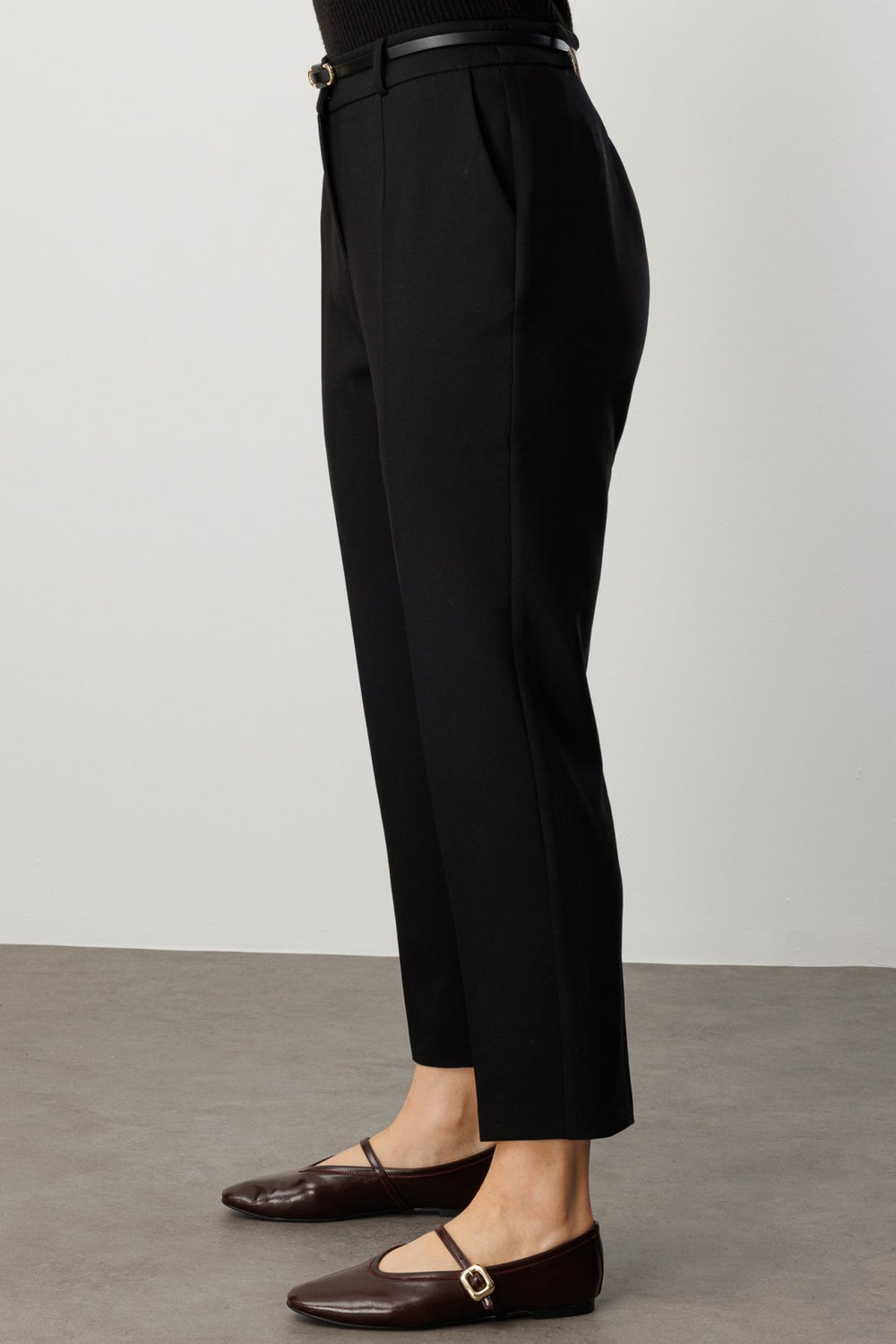 EKOL Beli Kemerli Dar Paça Pantolon 1015-26k