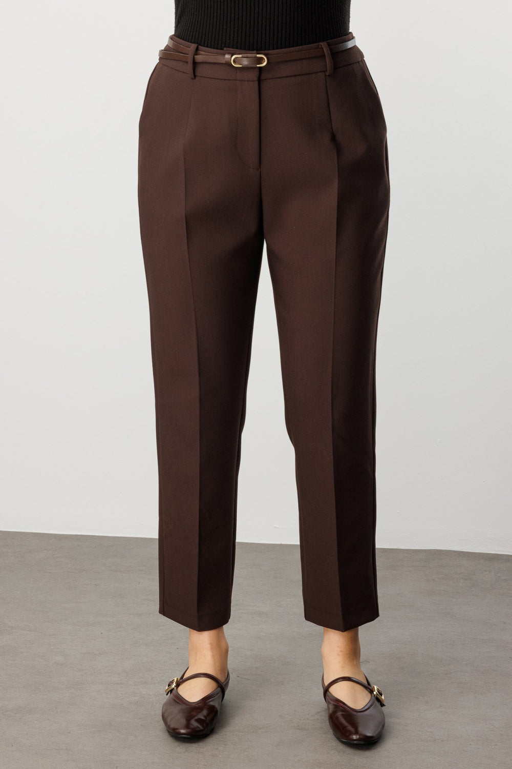 EKOL Beli Kemerli Dar Paça Pantolon 1015-26k