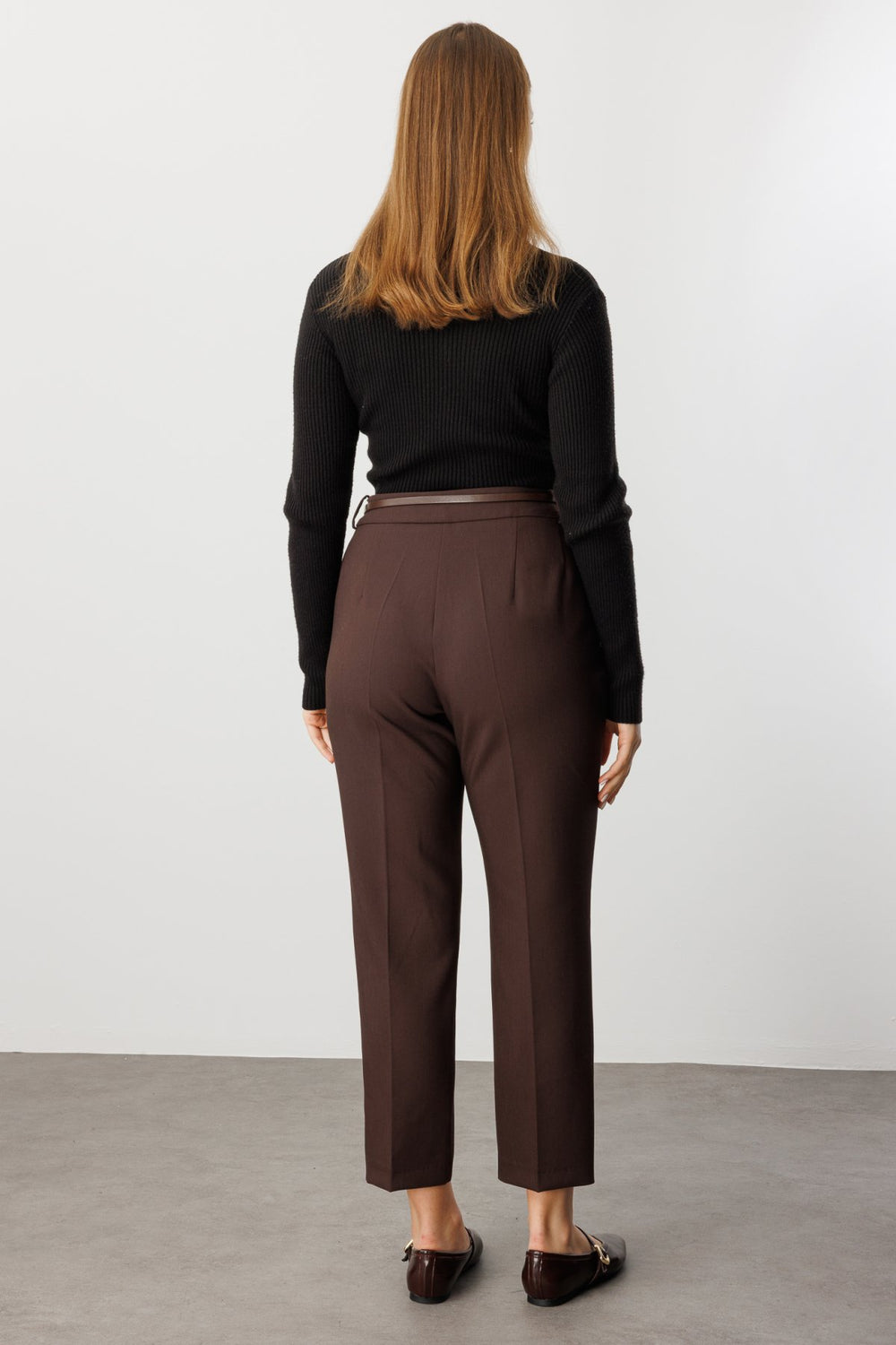 EKOL Beli Kemerli Dar Paça Pantolon 1015-26k