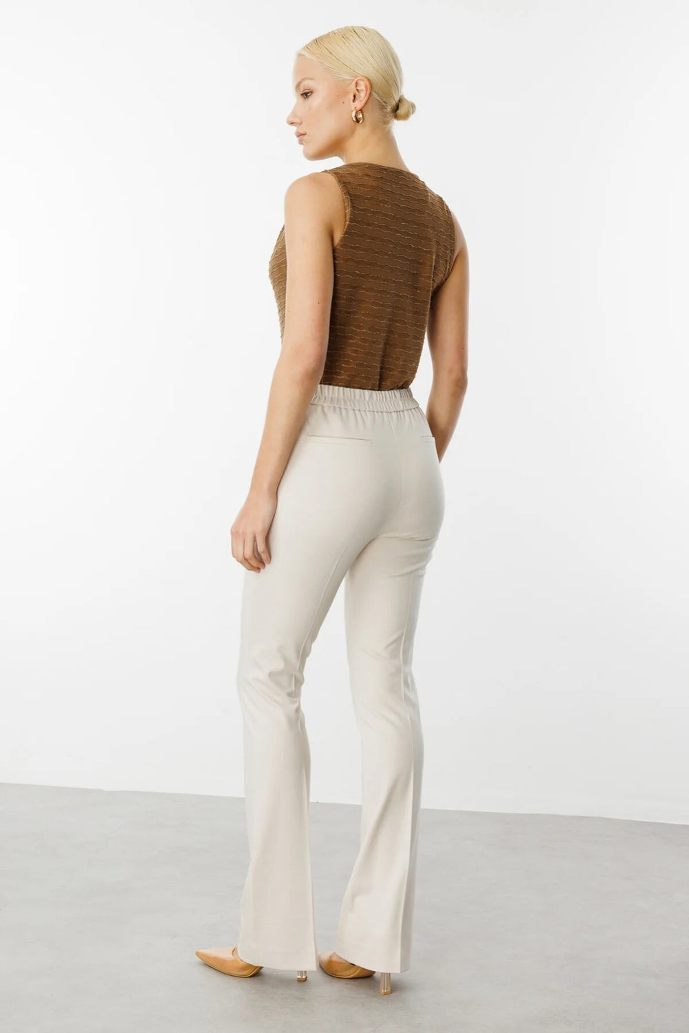 EKOL Beli Lastikli Bol Paça Pantolon 2074