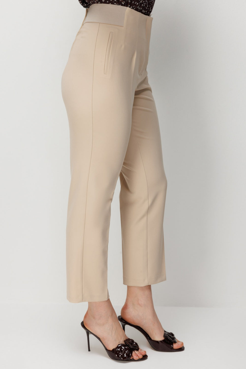 EKOL Beli Kalın Lastikli Dar Paça Pantolon 4168