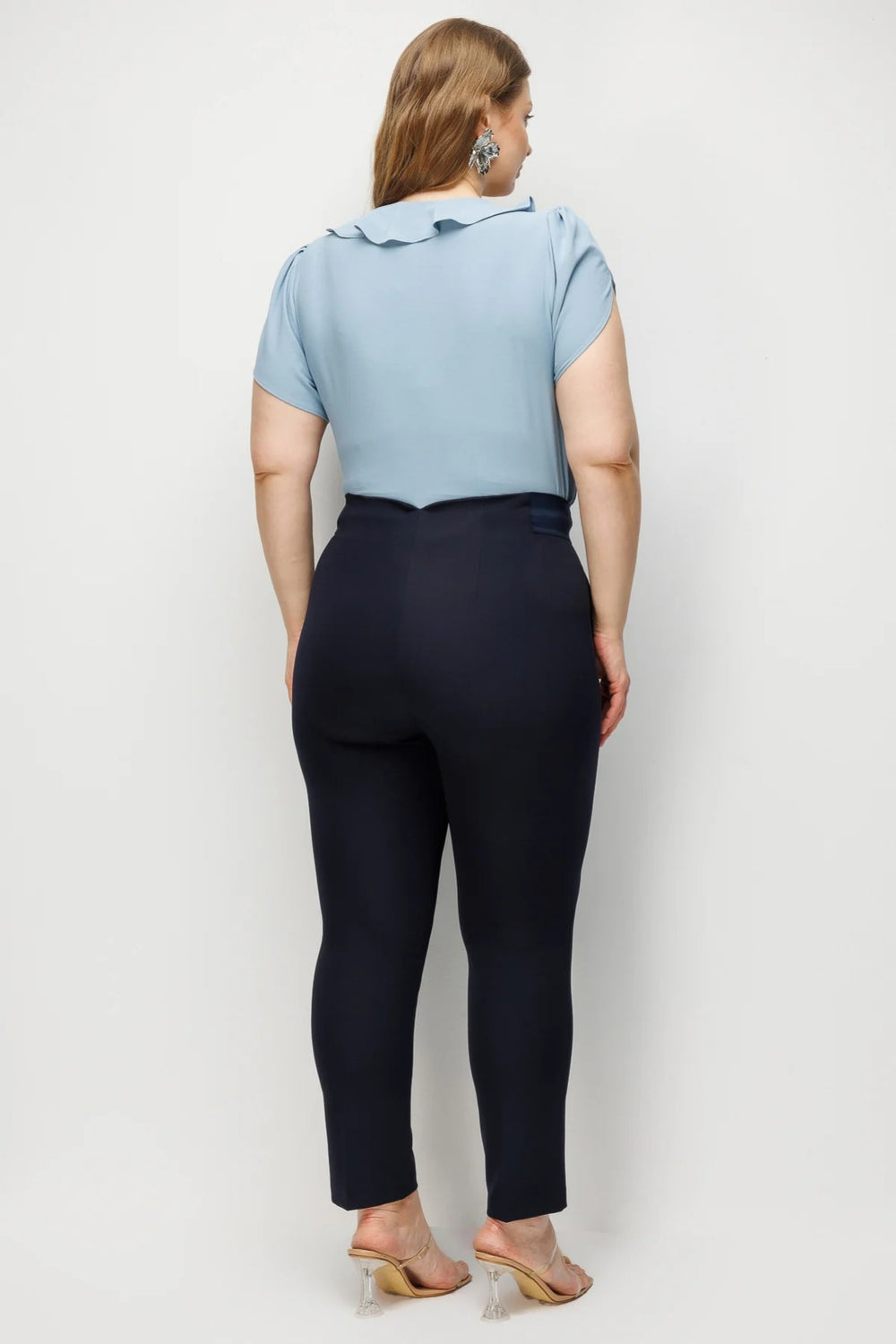 EKOL Beli Kalın Lastikli Dar Paça Pantolon 4168