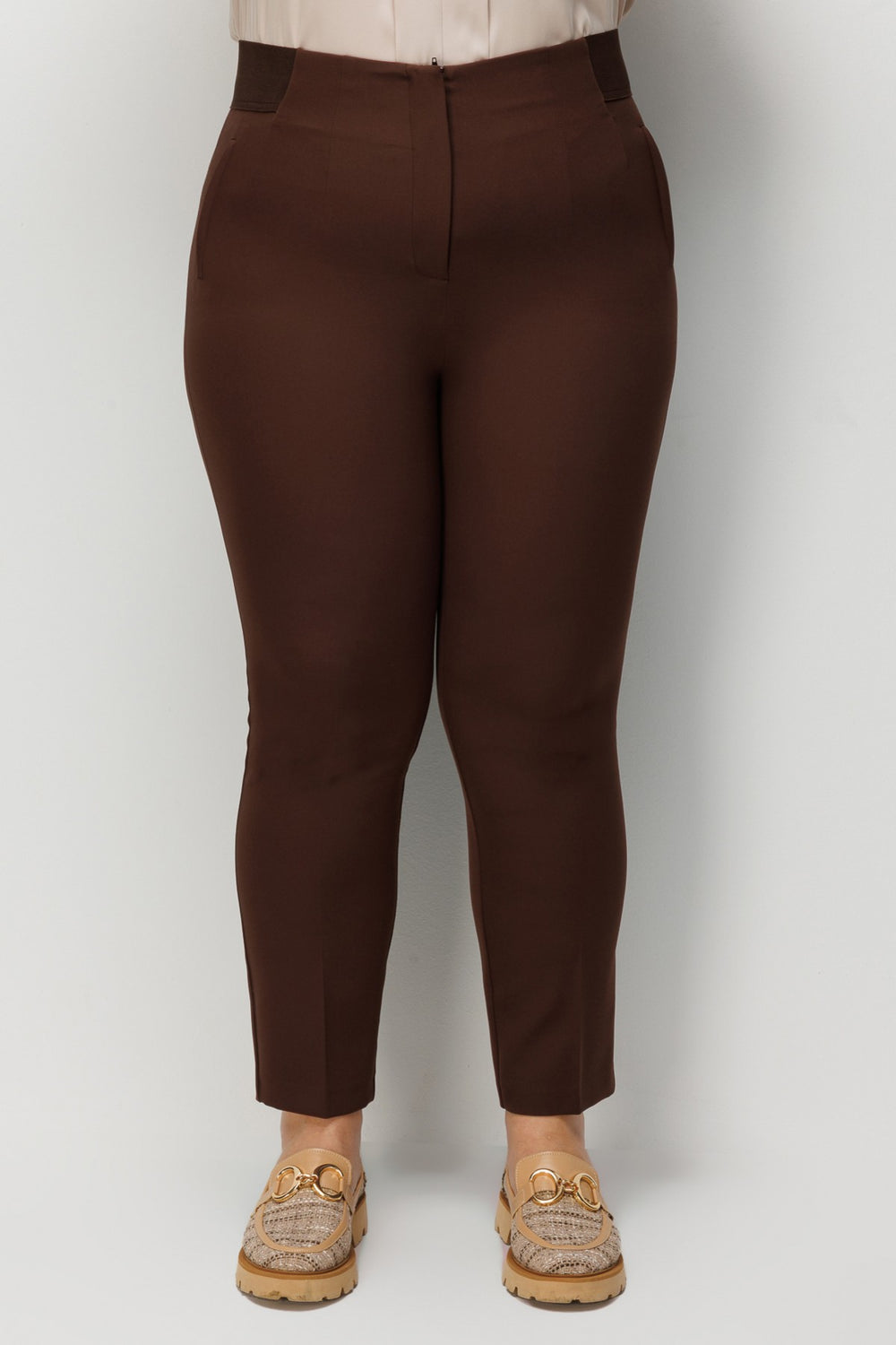EKOL Beli Kalın Lastikli Dar Paça Pantolon 4168