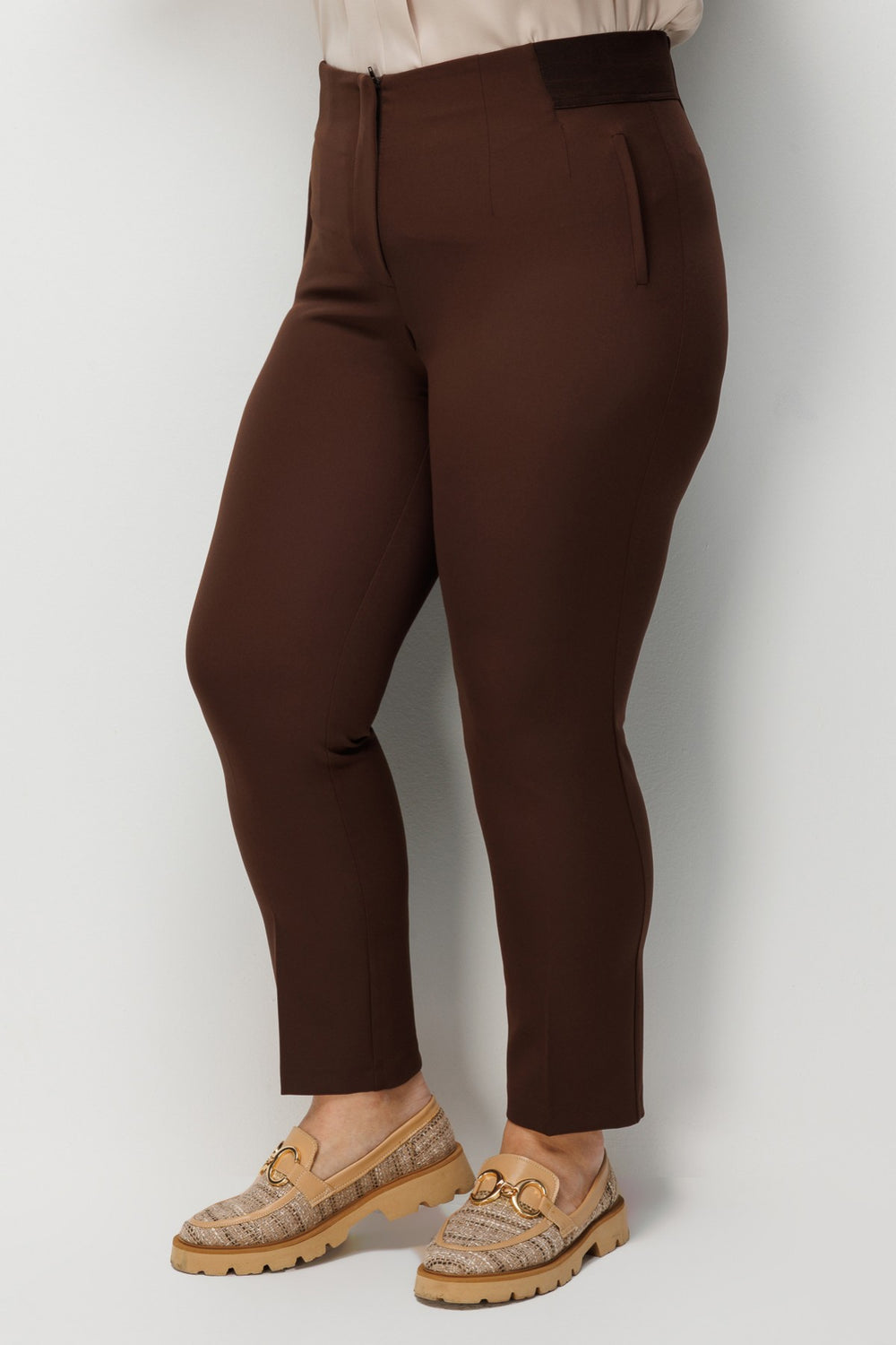 EKOL Beli Kalın Lastikli Dar Paça Pantolon 4168