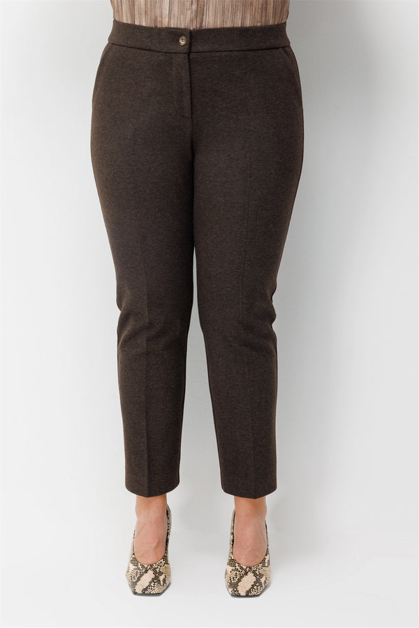 EKOL Kumaşı Desenli Dar Paça Pantolon 4531