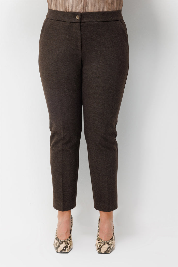 EKOL Kumaşı Desenli Dar Paça Pantolon 4531
