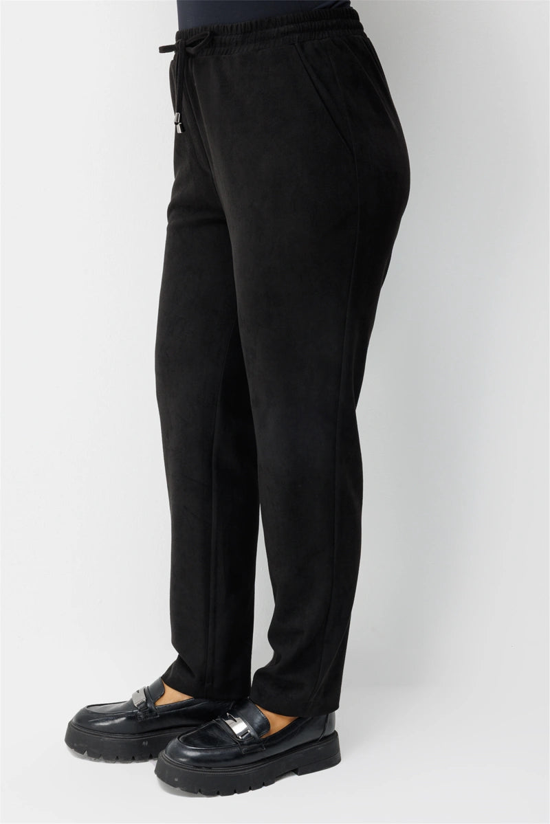 EKOL Beli Bağcıklı Dar Paça Süet Pantolon 4595