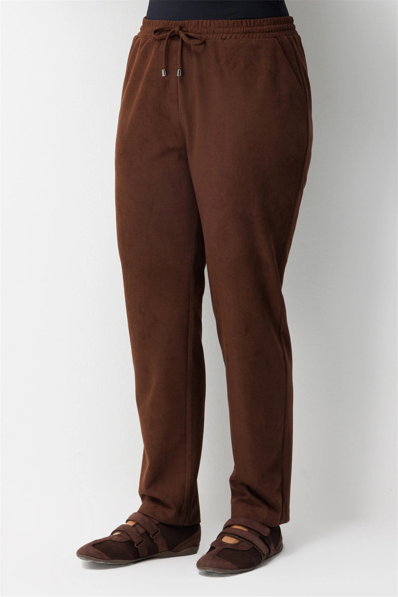 EKOL Beli Bağcıklı Dar Paça Süet Pantolon 4595
