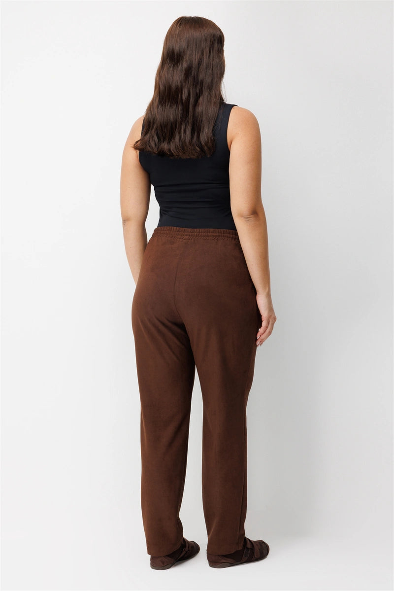EKOL Beli Bağcıklı Dar Paça Süet Pantolon 4595