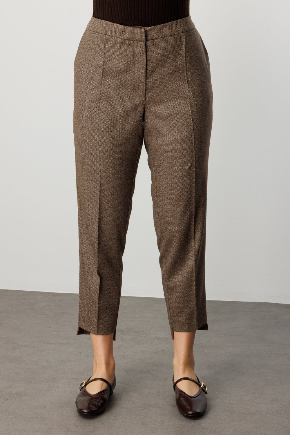EKOL Zikzak Desenli Dar Paça Pantolon 5535-26k