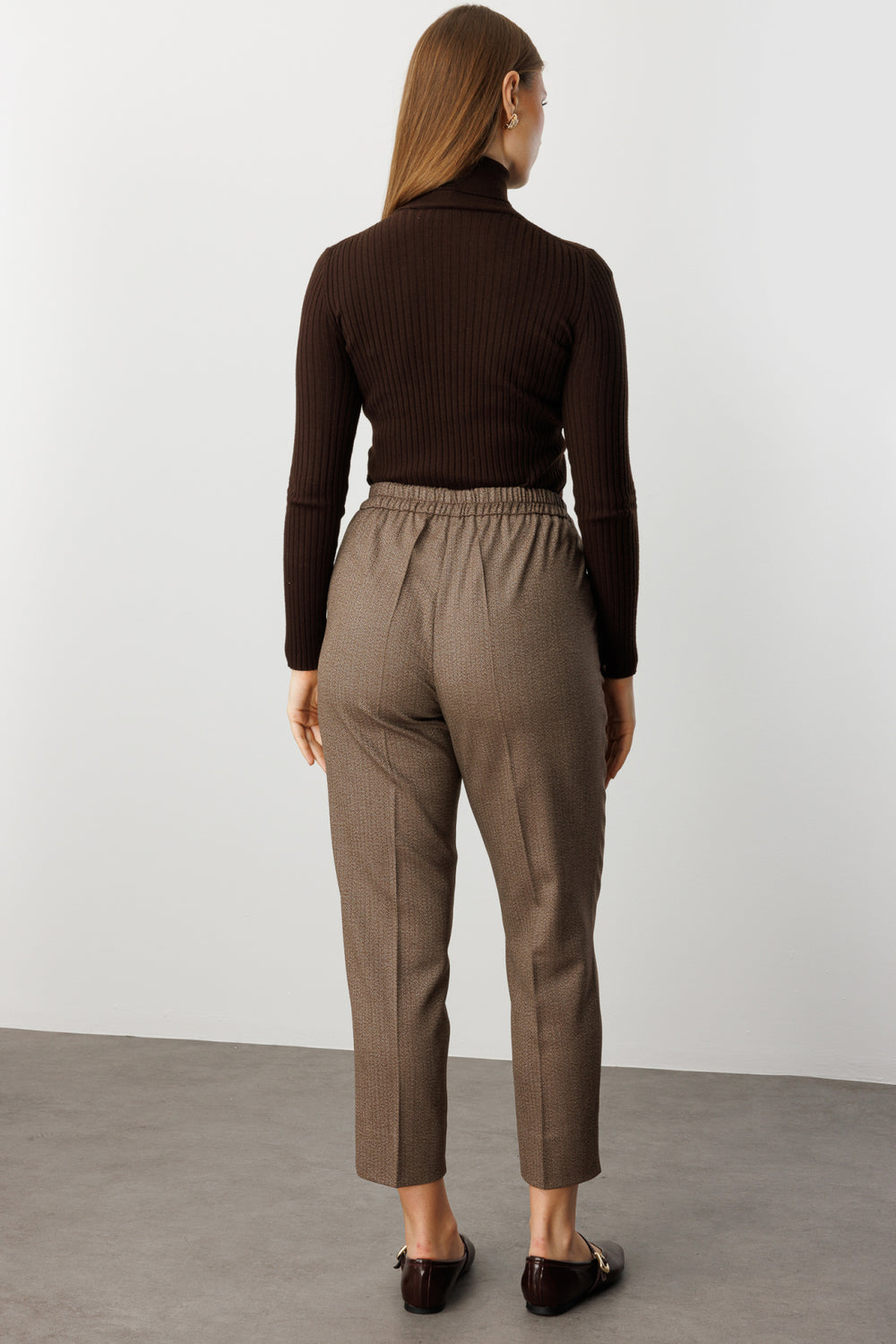 EKOL Zikzak Desenli Dar Paça Pantolon 5535-26k