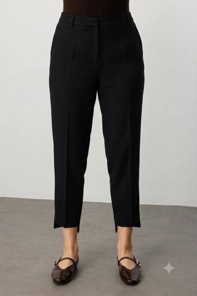 EKOL Zikzak Desenli Dar Paça Pantolon 5535-26k