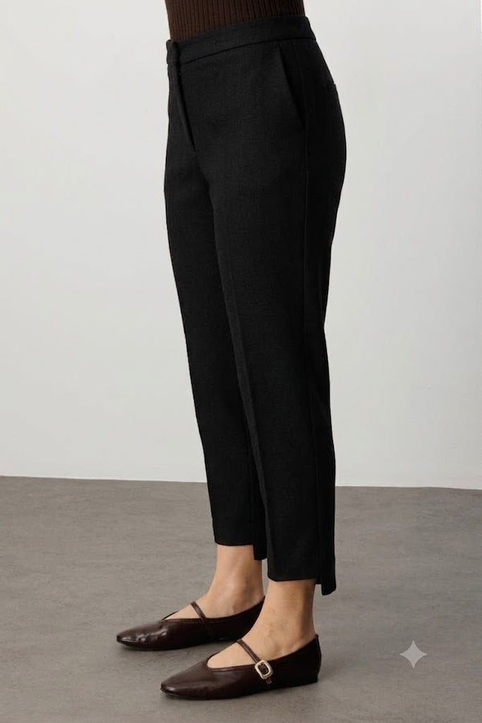 EKOL Zikzak Desenli Dar Paça Pantolon 5535-26k