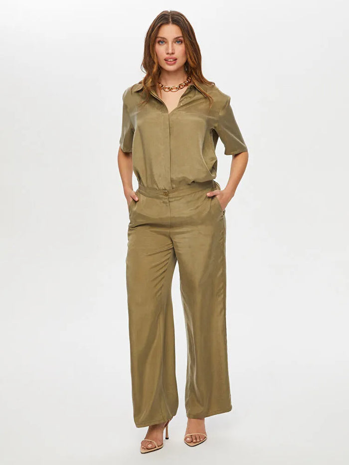 FAİK SÖNMEZ Straight Fit Tensel Pantolon PNT023