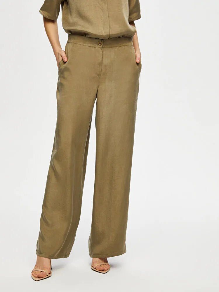 FAİK SÖNMEZ Straight Fit Tensel Pantolon PNT023