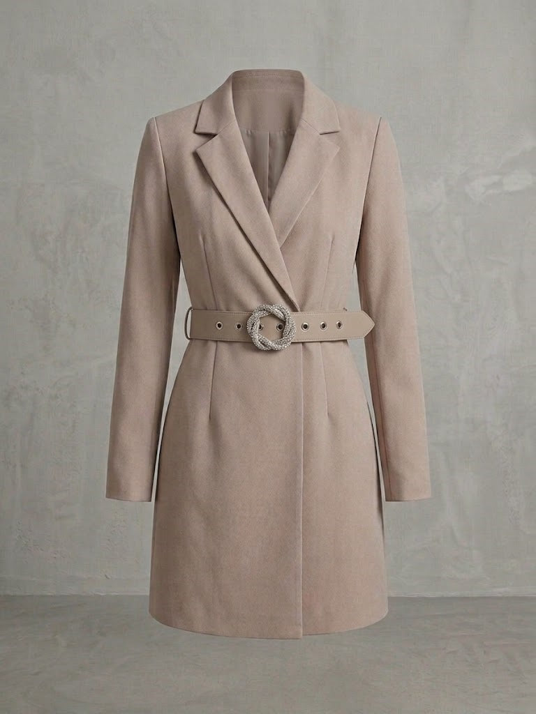 FİMKA Taş Detaylı Kemerli Blazer Elbise 5665