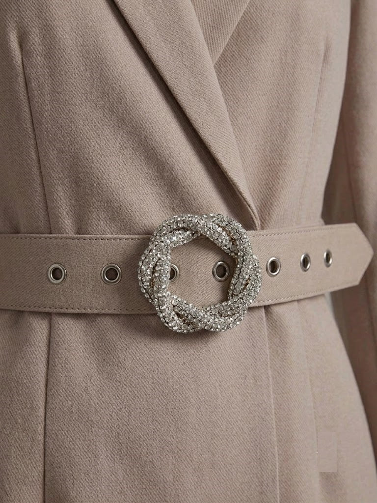 FİMKA Taş Detaylı Kemerli Blazer Elbise 5665