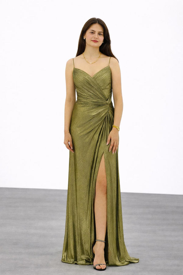 FOR COSTUME Yırtmaç Detaylı Abiye Elbise 10032