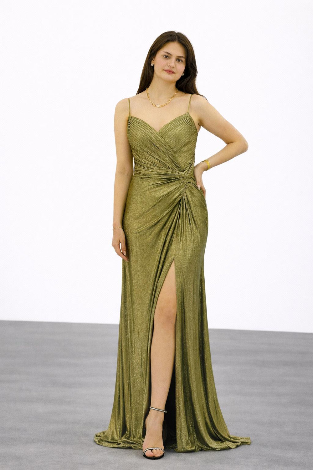FOR COSTUME Yırtmaç Detaylı Abiye Elbise 10032