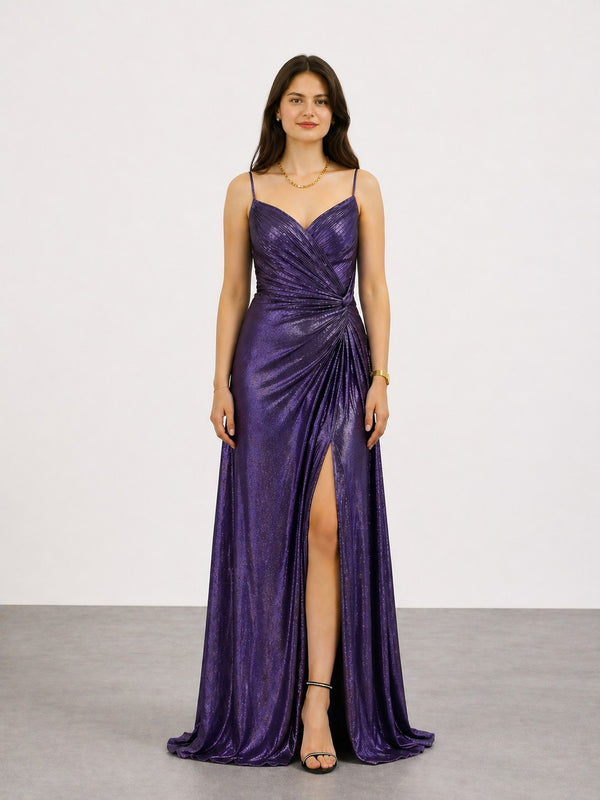 FOR COSTUME Yırtmaç Detaylı Abiye Elbise 10032