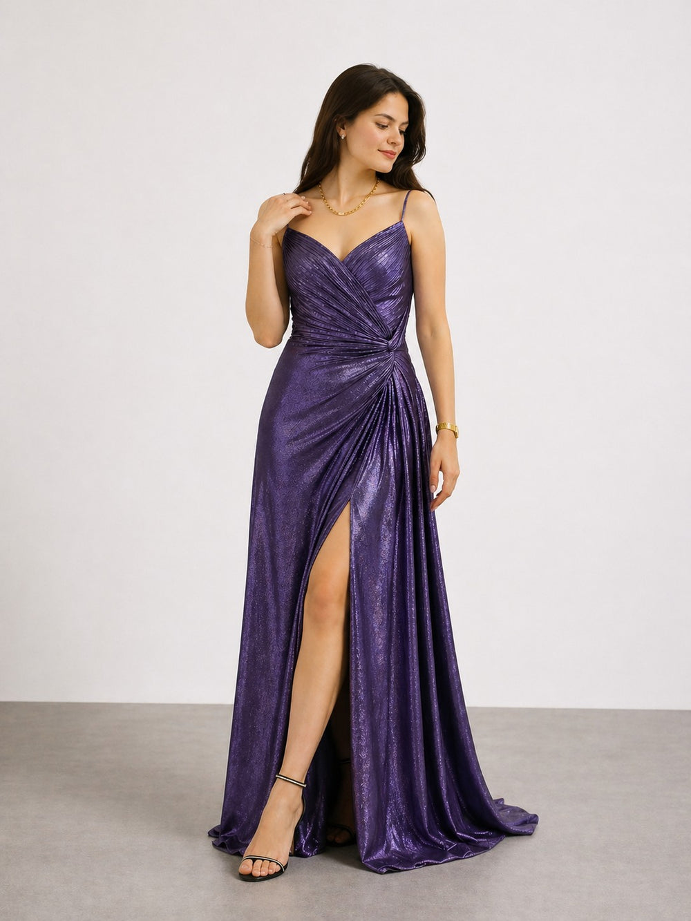 FOR COSTUME Yırtmaç Detaylı Abiye Elbise 10032