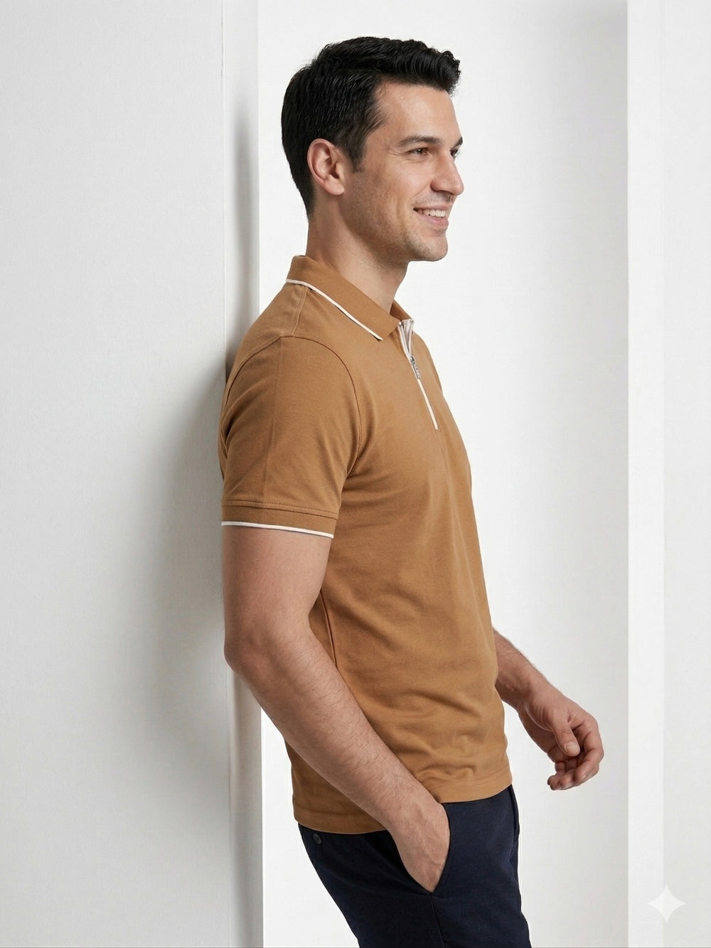 FORMENTİ Erkek Fermuar Yaka T-shirt 1614