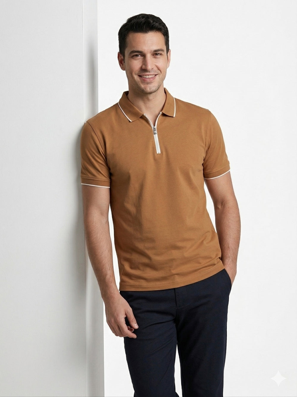 FORMENTİ Erkek Fermuar Yaka T-shirt 1614