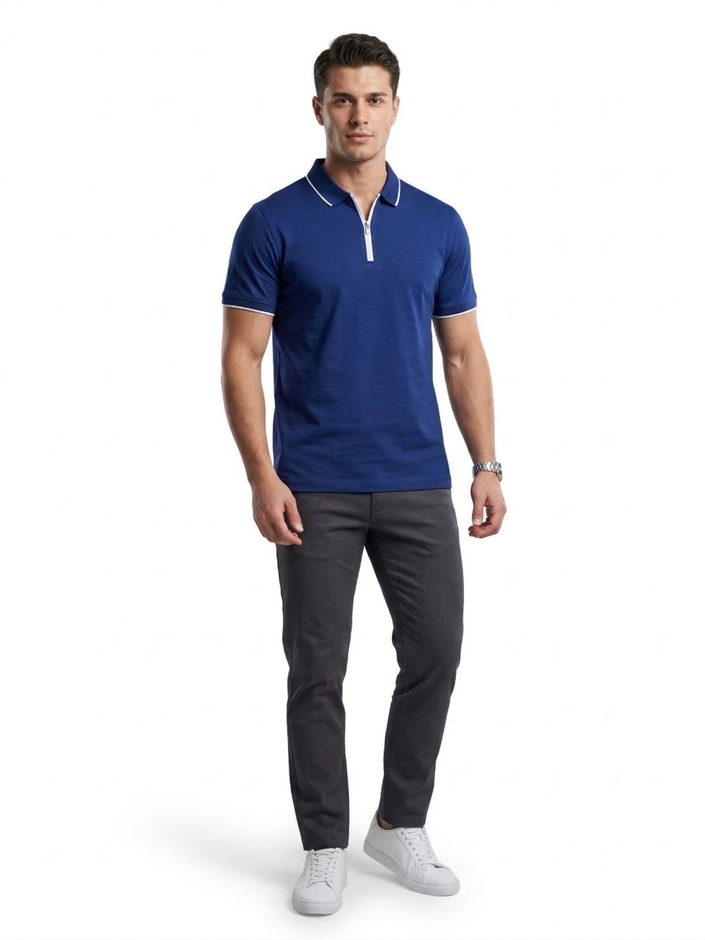 FORMENTİ Erkek Fermuar Yaka T-shirt 1614