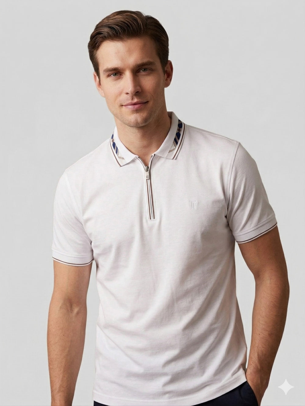 FORMENTİ Fit Polo Yaka Detaylı Merserize Tişört  1624