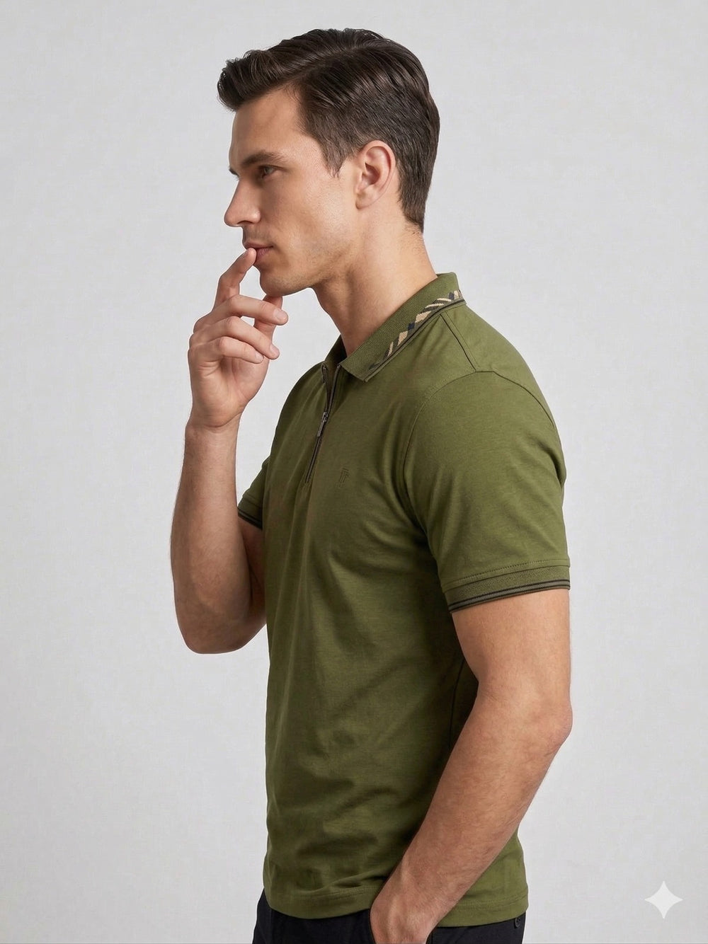 FORMENTİ Fit Polo Yaka Detaylı Merserize Tişört  1624